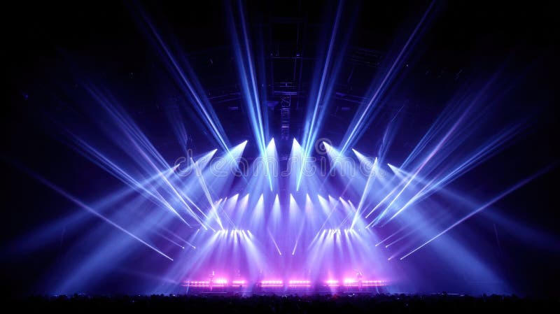 Concert stage with lights and audience